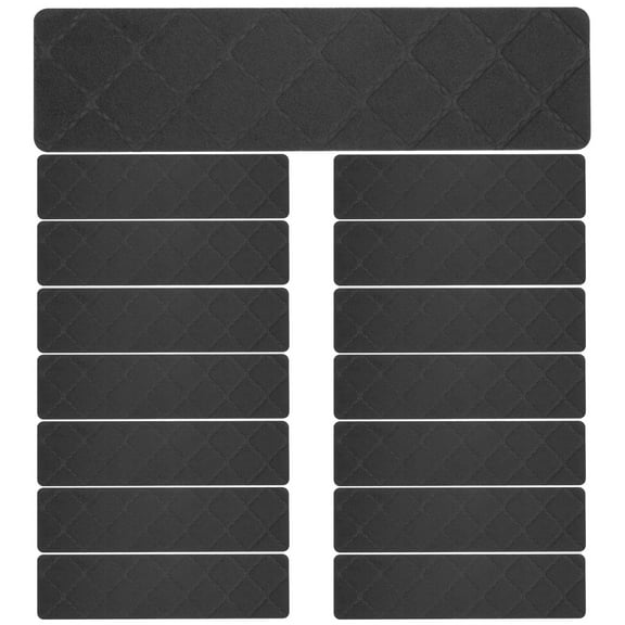 30Pcs Stair Treads Carpet Fibre Based Adhesive Free Self Sticking Stair Carpet Easy to Install Stickable Step Treads Anti Skid Safe Stair Treads for Wood Staircases