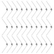 30Pcs Steel Torsion Spring Stainless Steel Color 56x20x5mm Hole 3.5mm