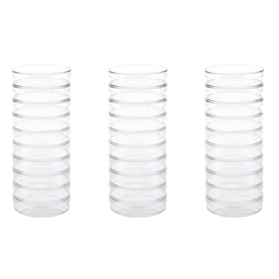 30Pcs Sterile Dishes with Lids for Lab Plate Bacterial 55mm X 15mm