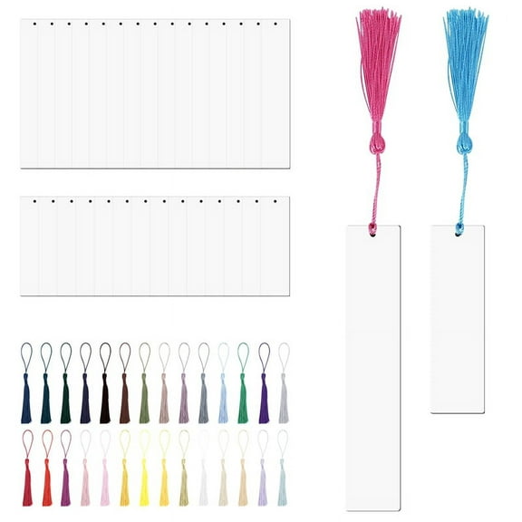 30Pcs Sublimation Blank Bookmarks, Sublimation Blank Products DIY Bookmark Craft Projects Sublimation Double Sublimation