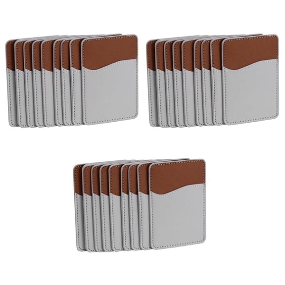 30Pcs Sublimation Blanks Phone Wallet - PU Leather Card Holder for Back of Phone Stick on Android DIY Blanks