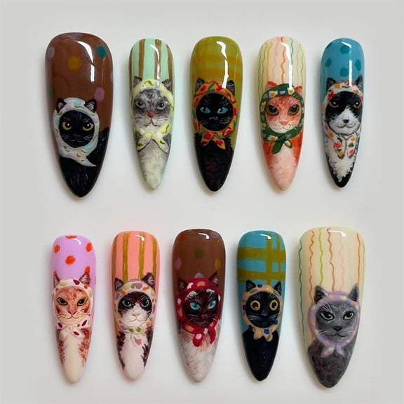 30Pcs Summer Beach Shell Hand-Painted Press-On Nails, 3D Stereoscopic Flower, Butterfly & Heart Design, High-Quality Removable Nail Tips for Women