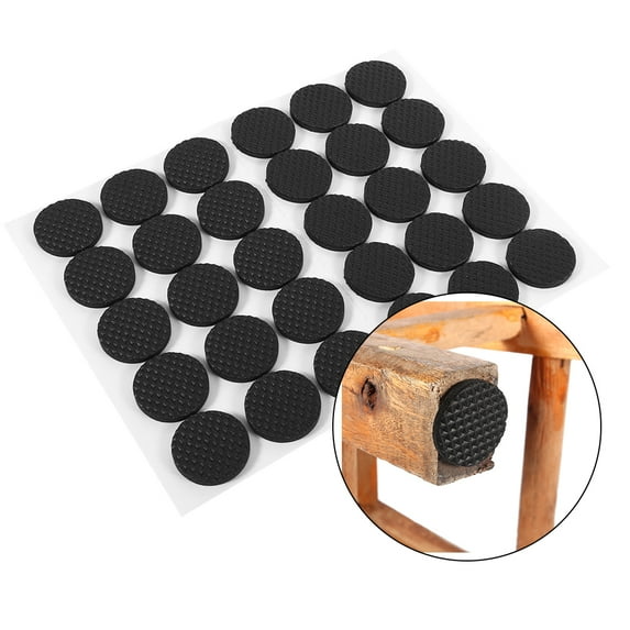 30Pcs TRP Rubber Black Non-slip Self Adhesive Floor Protectors Furniture Sofa Table Chair Rubber Feet Pad, Floor Protector Rubber Pads, Protector Rubber Pad