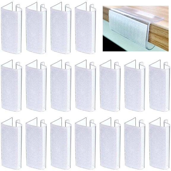 30Pcs Table Skirting Clips Kit, Tablecloth Clips for Table 3/4" - 1" with Hook and Loop Perfect for Wedding Home Meeting Party Picnic Patio Banquet Indoor Outdoor Events