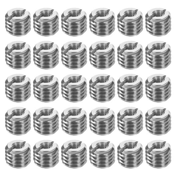 30Pcs Threaded Insert, Stainless Steel M10*1.5 Male to M4*0.7 Female 8mm Long
