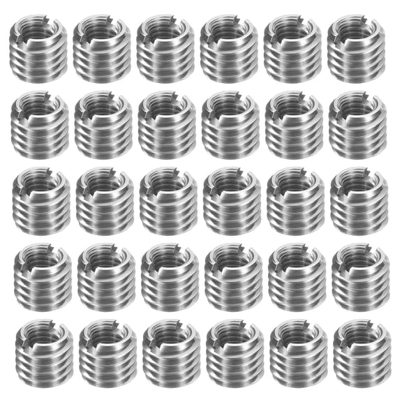 30Pcs Threaded Insert, Stainless Steel M8*1.25 Male to M5*0.8 Female 7mm Long