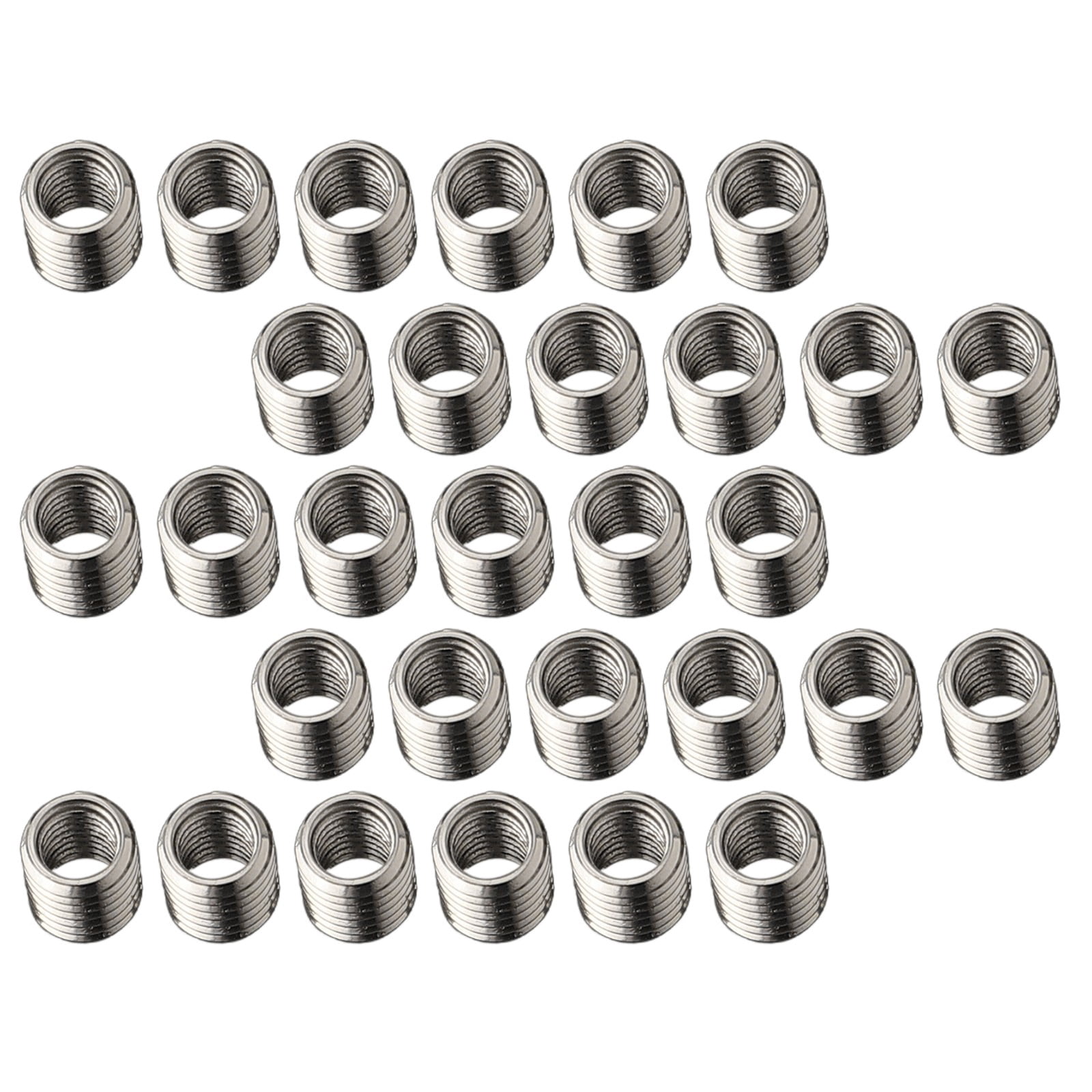 30Pcs Threaded Inserts Thread Reducer Inner M6X1.0 Outer M8X1.25 Length ...