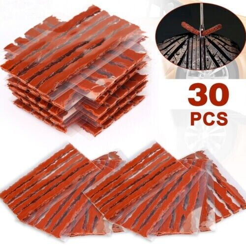 30Pcs Tire Repair Plugs Self Vulcanizing Tubeless Seal Tire Repair Plug Patch