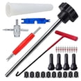 thumbnail image 1 of 30Pcs Tire Valve Replacement Tool Kit for Quick and Easy Tire Maintenance - Efficiently Replace Leaky Valves in Cars, Motorcycles and Trailers - Includes T-Handle Hook, Positioning Tube, 1 of 7