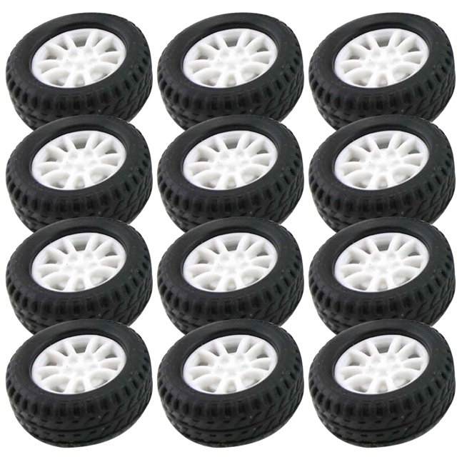 30Pcs Toy Wheels Toy Car Wheels Replacement Car Wheels DIY Car Assemble