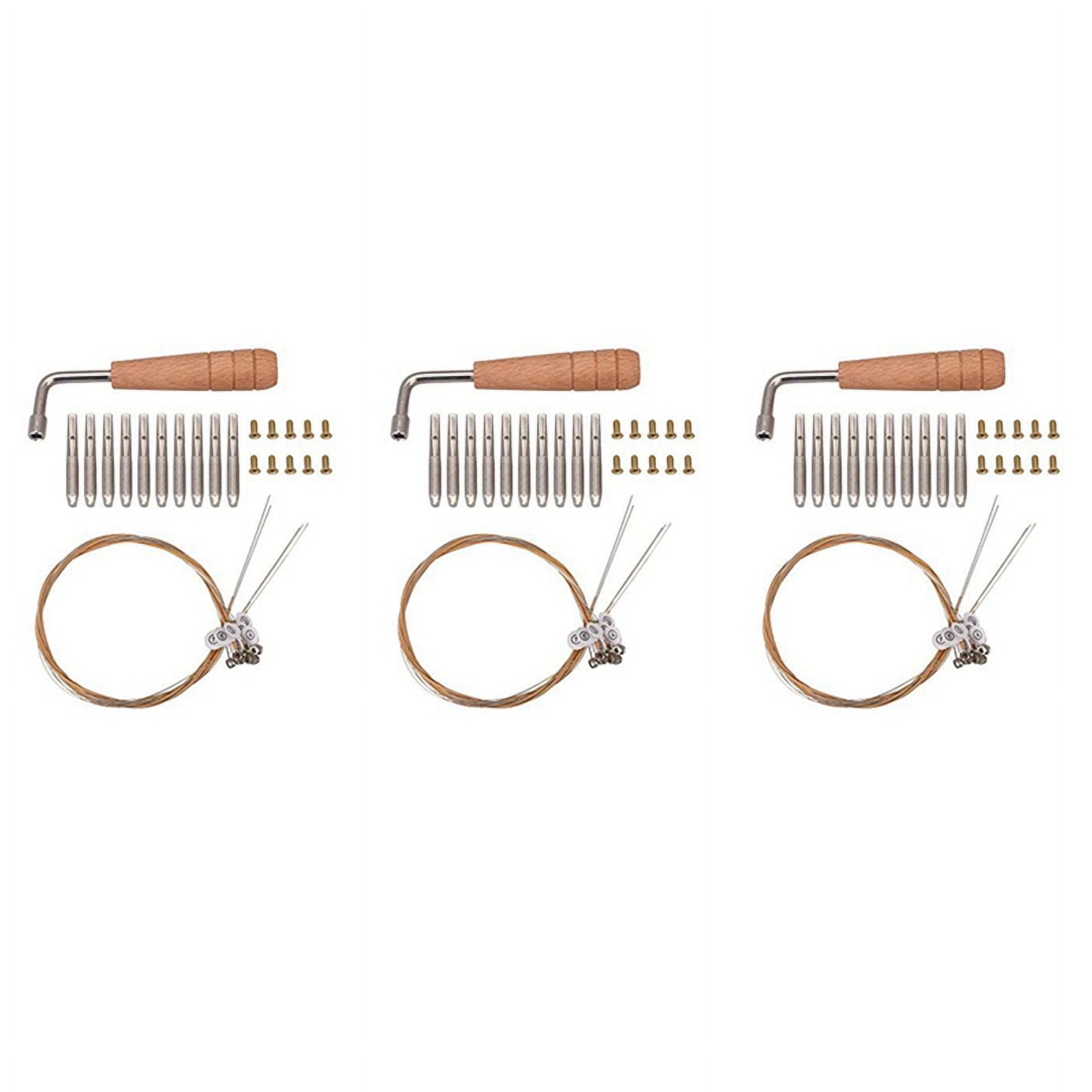 30Pcs Tuning Pin Nails & 30Pcs Rivets,with L-Shape Tuning Wrench,10 ...