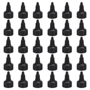 30Pcs Twist Bottle Caps 22/410 Squeeze Bottle Replacement Twist Caps Plastic Black Natural Top Cap Bulk