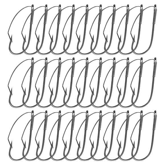 30Pcs Wackys Rigs Hook Replacement Sharply Weedless Fishing Hook AntiHanging Bottom Mouthguard Fishes Hook Easy to Use