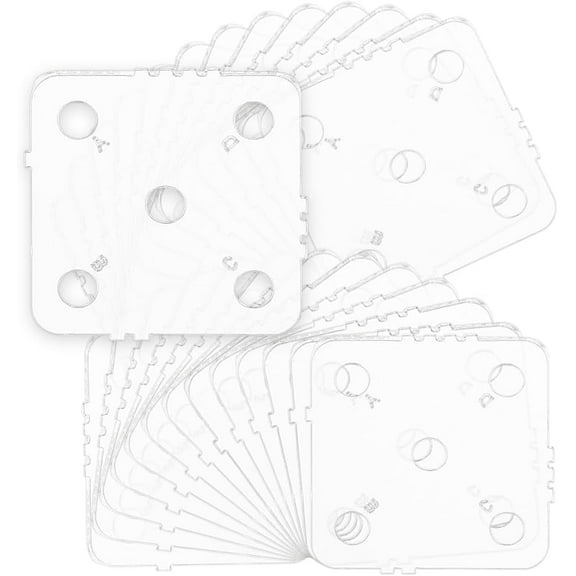 30Pcs Weaving Cards Acrylic Tablet Weaving Card 5 Holes Clear Loom Cards Handmade Weaving Tools for Tablet Weaving Craft DIY Loom or Inkle Loom Weaving Supplies