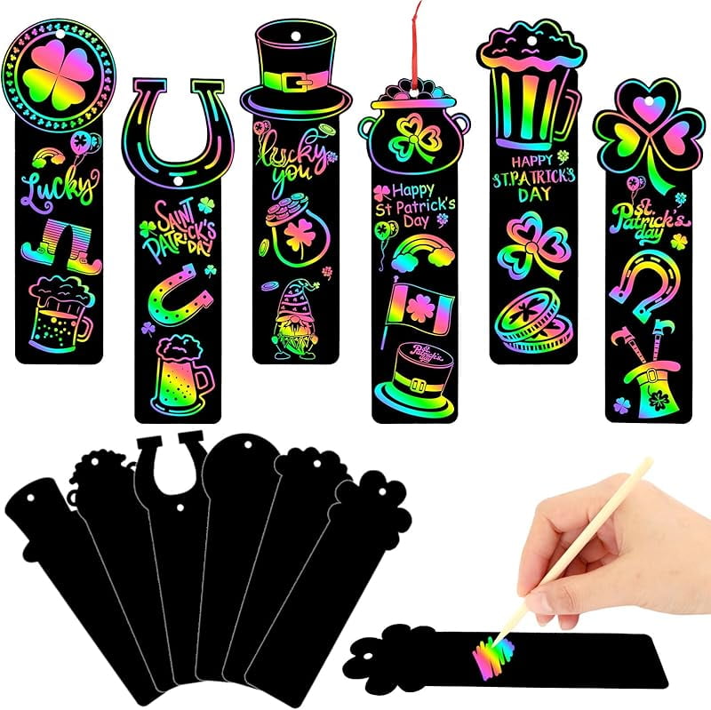 30Pcs Welcome Back to School Scratch Bookmarks, Rainbow Magic Scratch ...