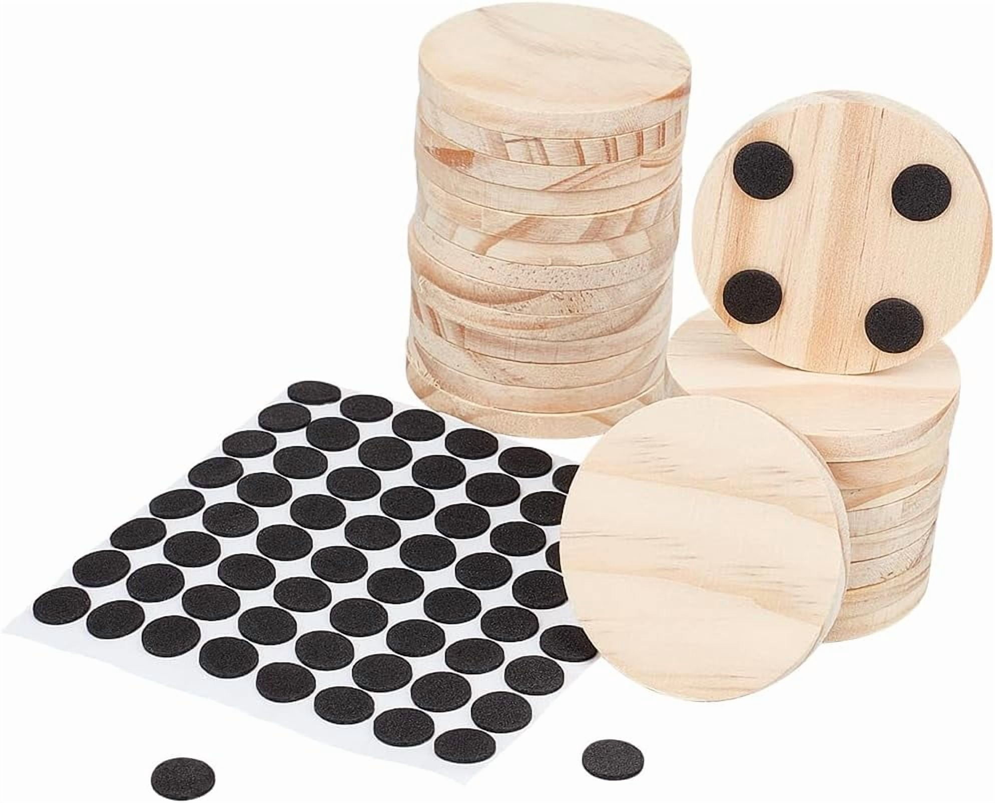 Pot Mat 30Pcs Wooden Cup Mats Heat Resistant Pot Mats with 60Pcs Round Self EVA ...