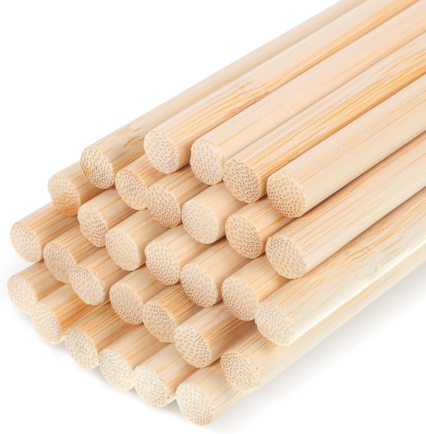 10mm X 60cm Birch Hardwood Wooden Dowels/Craft Sticks (20 Pack