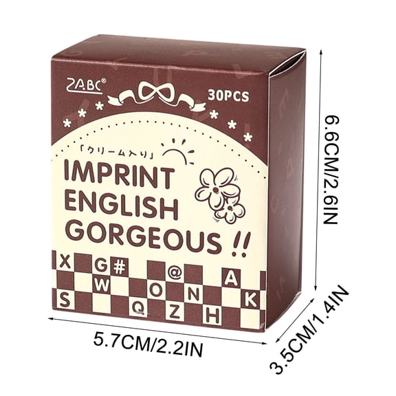 30Pcs Wooden English Capital Alphabet Stamp, DIY English Letter Stamp Set with Ink Pad for DIY Crafting Scrapbooking Supplies Card Making.