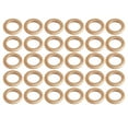 30Pcs Wooden Ring Beech Wood Craft Wood Ring Accessory Set Kit for DIY