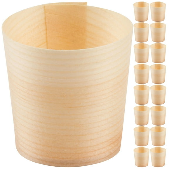 30Pcs Wooden Water Cups Disposable Wooden Cups Iced Coffee Cups Practical Water Cups