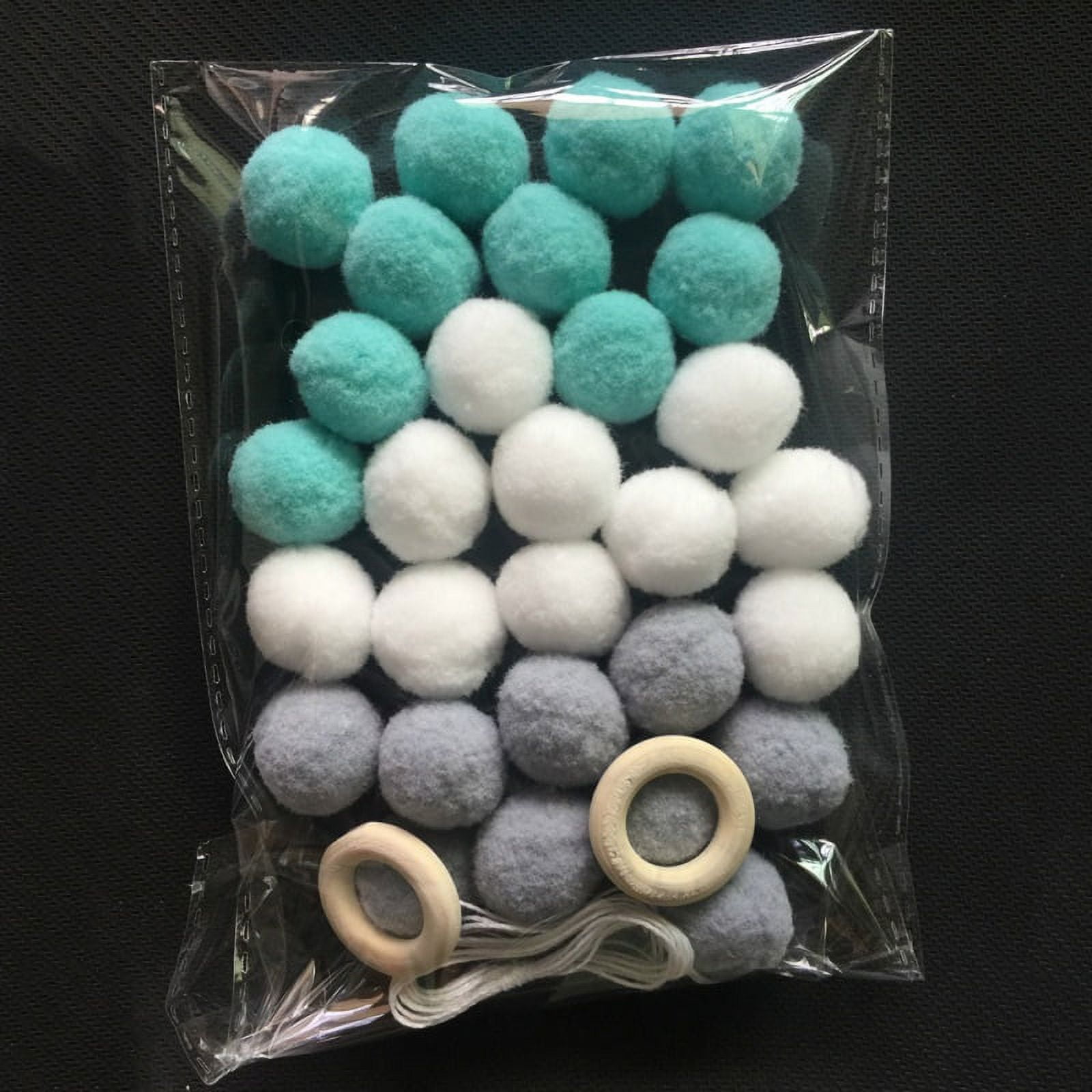 Felt Pom Poms,Wool Felt Balls 60 Pieces,0.6 inch Handmade Felted 40 Colors Bulk Wool Felt Pom Pom Balls Small Puff for DIY Arts,Crafts Projects
