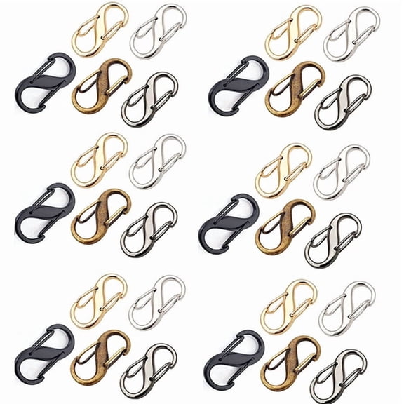 30Pcs Zipper Clip Theft Deterrent,Small and Effective Zipper Lock,Double Opening Lock Zipper Pull Replacement Clips,Small Carabiner Clips Locks Anti-Theft for Bag Luggage Backpack Purse Traveling