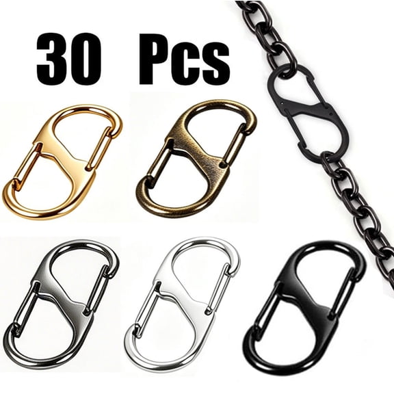 30Pcs Zipper Clip Theft Deterrent,Small and Effective Zipper Lock,Double Opening Lock Zipper Pull Replacement Clips,Small Carabiner Clips Locks Anti-Theft for Bag Luggage Backpack Purse Traveling