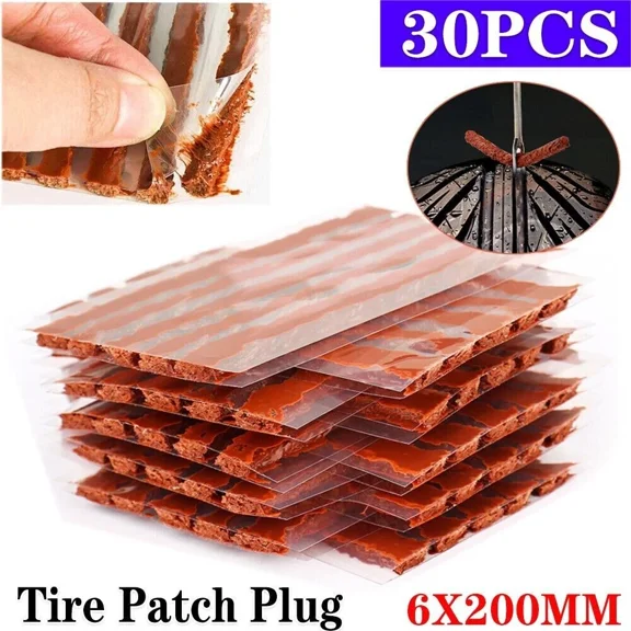 30Pcs plugs Truck Tire Plugs Tire Repair brown, 8" X 1/4" Tubeless Local Stock
