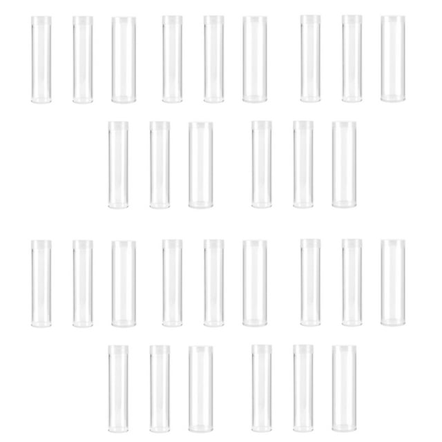 30Pieces Coin Tubes Assorted Sizes Coin Storage Tubes
