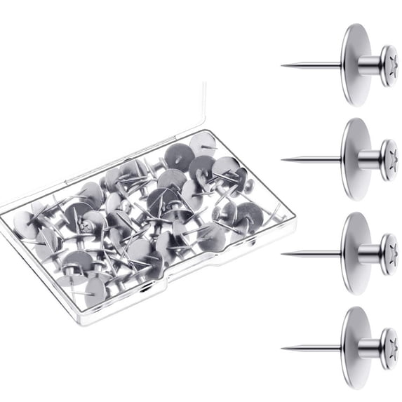 30Pieces I Shape Metal Push Pin for Office Bulletin Board Fabric ...