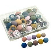 30Pieces Round-head Push Pins Thumb Tacks Map Pins Colorful Pushpins for Cork Board, Small Sewing Pins for Fabric Sewing