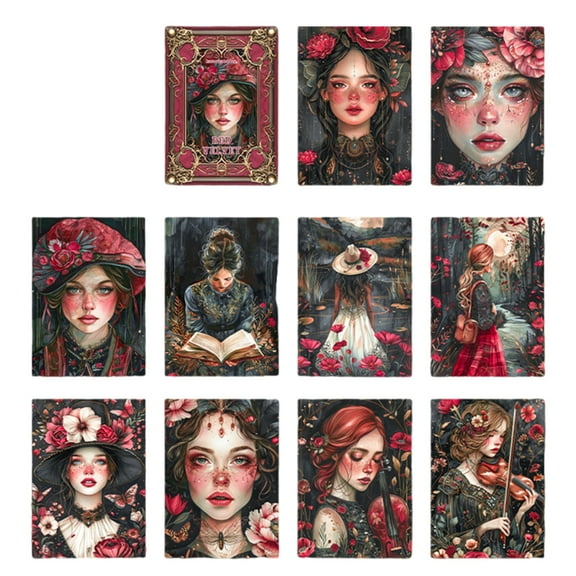 30Pieces Scrapbooking Decorative Paper Set Antique Textured Paper Sheet For Art Craft Journaling Notebook Photo Album