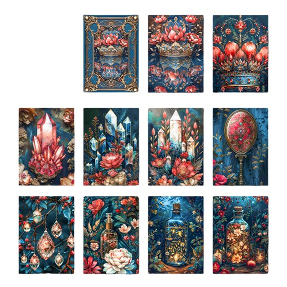 30Pieces Scrapbooking Decorative Paper Set Antique Textured Paper Sheet For Art Craft Journaling Notebook Photo Album