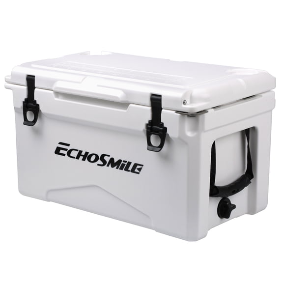 30Qt Rotomolded Cooler, Heavy Duty Insulated Ice Chest, White, 5-Day Ice Retention