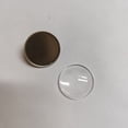 thumbnail image 1 of 30Set Blank Dome Glass Flat Round Brooch 316 Surgical Stainless Steel Lapel Pin for Backpack Clothes Stainless Steel Color 26mm, 1 of 2