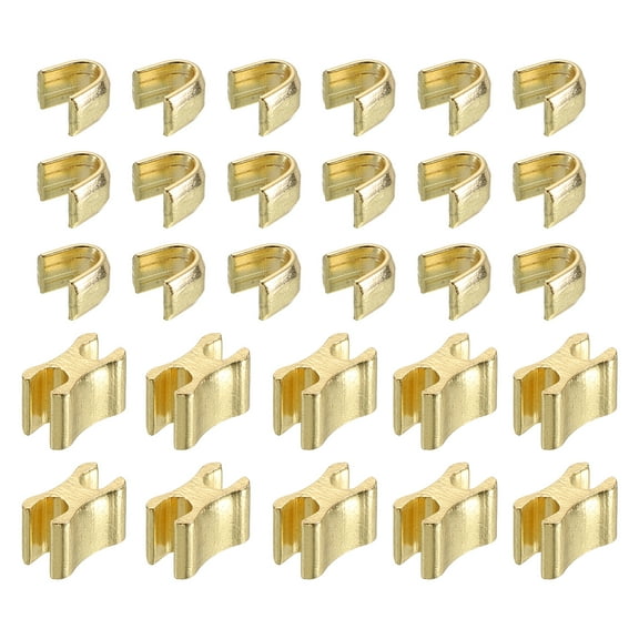 30Set Zipper Slider Retainers, #10 Top Stoppers & Bottom Stops Closed-end Zipper Slider for Bags Coats Jackets DIY Sewing Replacement, Light Gold