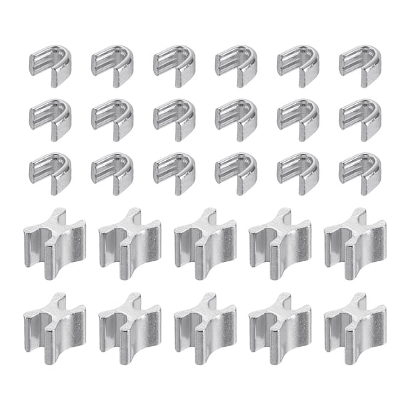 30Set Zipper Slider Retainers, #3 Top Stoppers & Bottom Stops Closed-end Zipper Slider for Bag Coats Jackets DIY Sewing Replacement, Silver Tone
