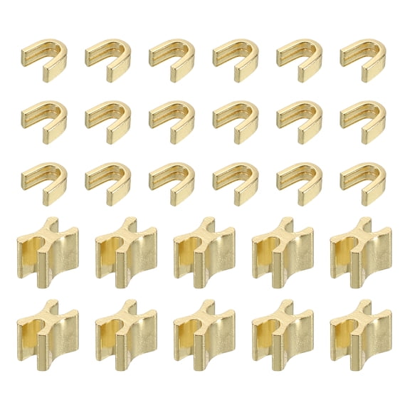 30Set Zipper Slider Retainers, #5 Top Stoppers & Bottom Stops Closed-end Zipper Slider for Bags Coat Jackets DIY Sewing Replacement, Light Gold