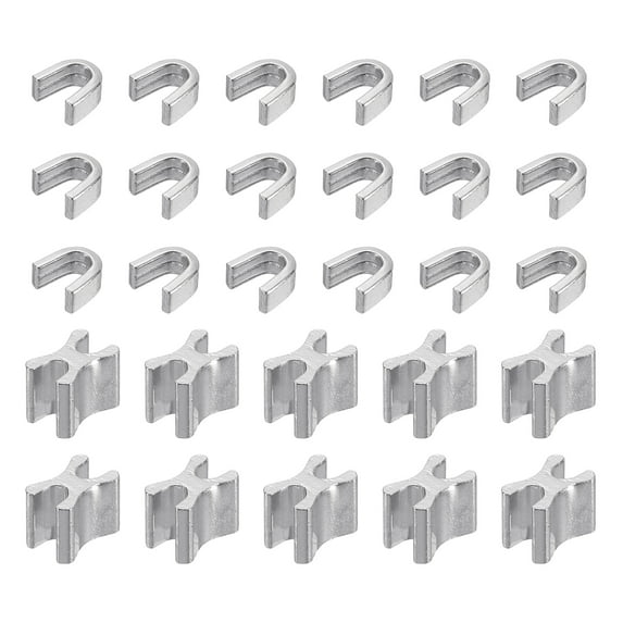 30Set Zipper Slider Retainers, #5 Top Stoppers & Bottom Stops Closed-end Zipper Slider for Bags Coat Jackets DIY Sewing Replacement, Silver Tone