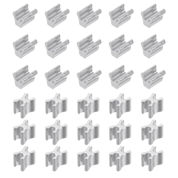 30Set Zipper Slider Retainers Kits, #3 Copper Top & Bottom Stoppers, Silver
