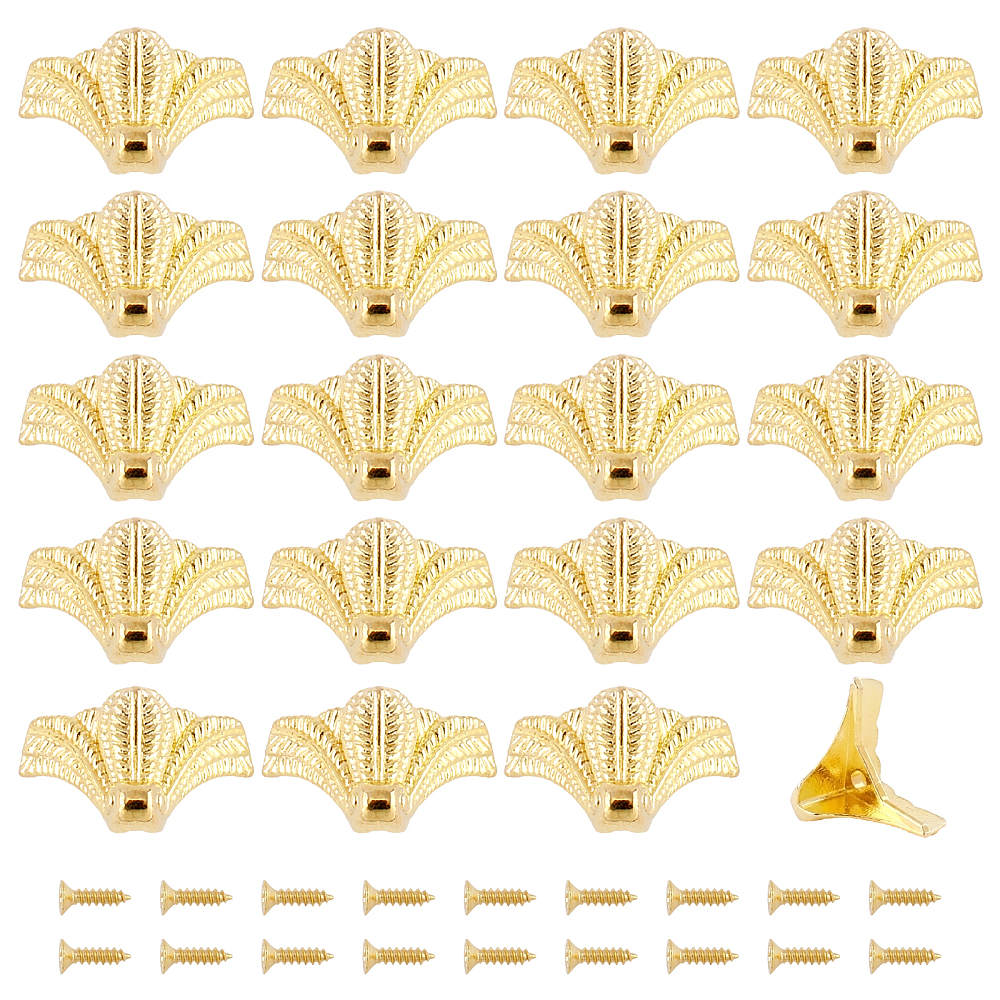 30Sets Zinc Alloy Jewelry Box Legs Golden Decorative Legs Foot Corner ...