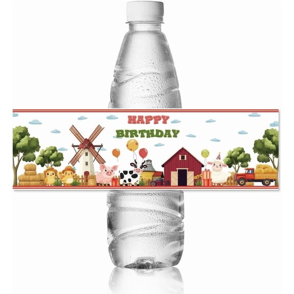 30Sheet Bottle Label Adhesive Stickers Rectangle Farm 216x64mm DIY