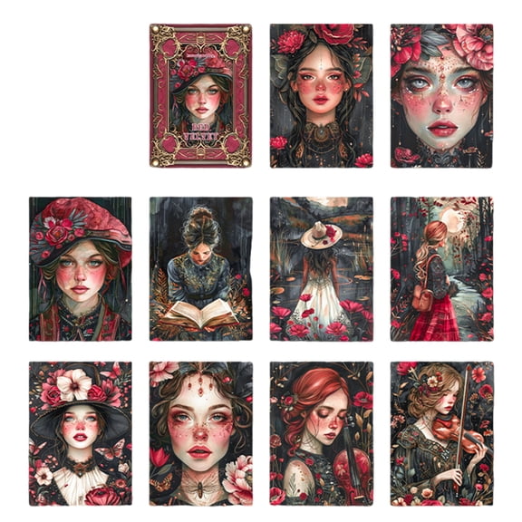 30Pieces Antique Scrapbooking Paper 10x14cm Background Decoration Paper For Journal Notebook Photo Album Packaging