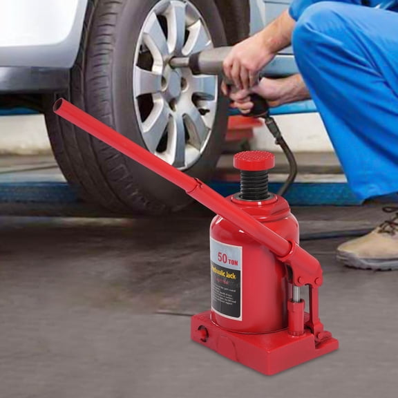30T Hydraulic Jack, 66,138 lbs Capacity, Adjustable Height, Anti-Slip Base, Compact & Portable Car Lifter for Military, Agriculture, and Industrial Use