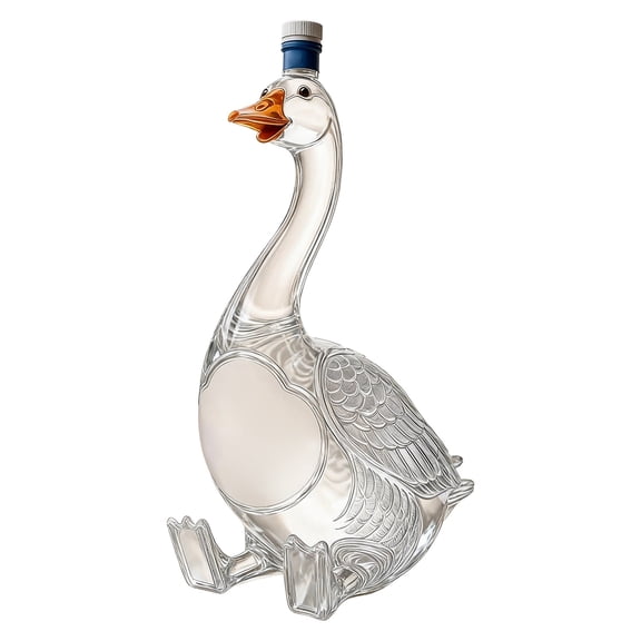 30Th Anniversary 3D Sculpted Vodka Bottle, Clear Lead-Free Glass, 1 Piece Decorative Bottle, Daily Storage Container for Whis-key Wine Brandy Spirits for Home Bar Dining Room Party Decoration