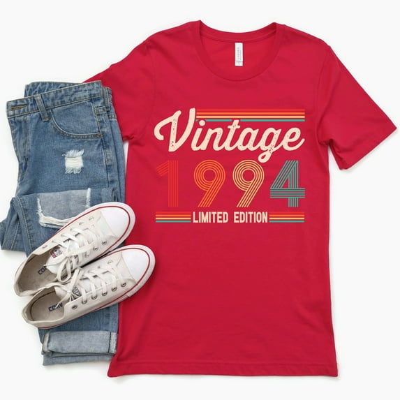 30Th Birthday Party, 30Th Birthday Gift For Men and Women, Thirty Birthday Shirt, Vintage 1993 Shirt, 30 Birthday 1993 Shirt (Colors:Red; Sizes:3XL;)