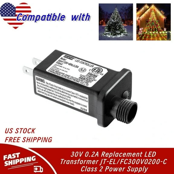 30V 0.2A Replacement LED Transformer JT-EL/FC300V0200-C Class 2 Power Supply