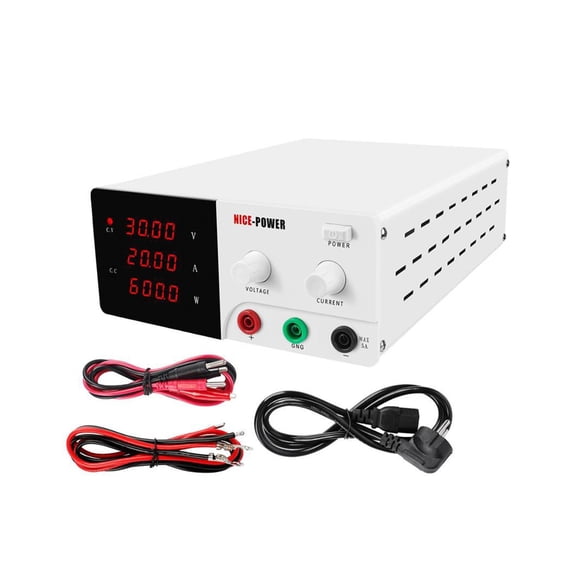 30V 20A Adjustable Switching DC Lab Power Supply 0-30V 0-20A Laptop Repair Rework Digital Voltage Regulator Input