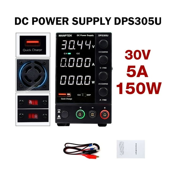 30V 5A Dc Power Supply Adjustable DPS305U 4 Digit LED Display Regulated Linear Variable Switching Laboratory Bench Source ,Test accurately
