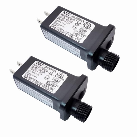 30V LED Controller with 8 Modes, JT-EL/FC300V0120-C Class 2 Power Supply Multifunctional Transformer, Low age Transformer US Plug for Light (30v 0.12a 2packs)